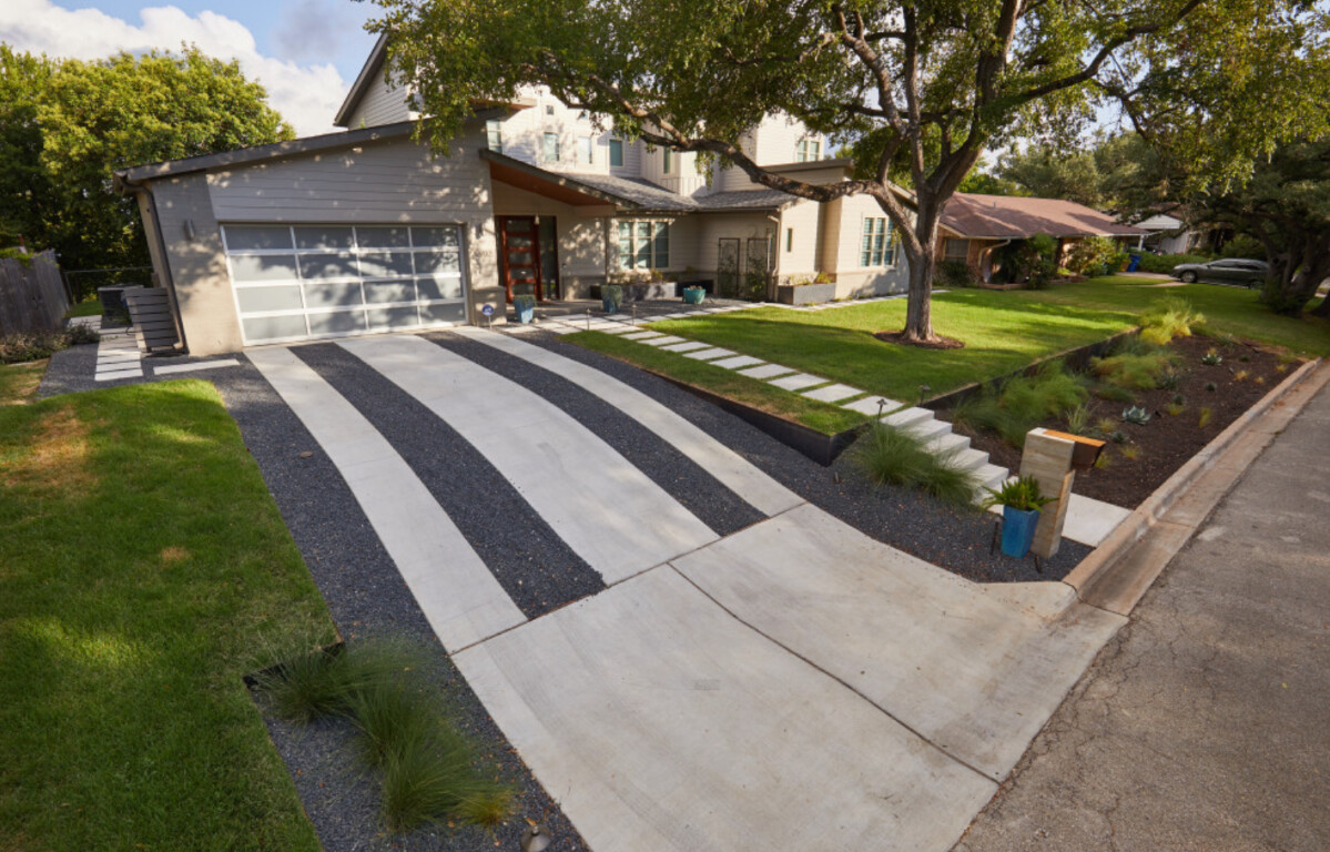 Concrete driveway extension with turnaround installation in Everett, MA